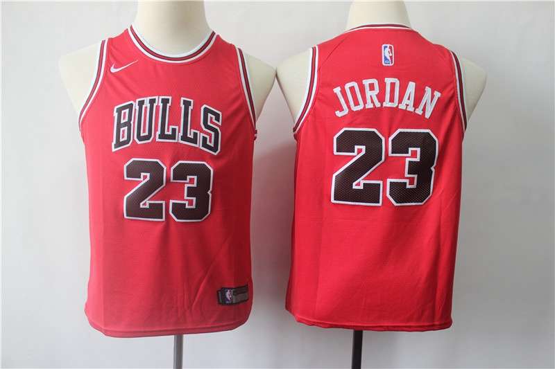 Chicago Bulls #23 JORDAN Red Youth Basketball Jersey (Stitched)