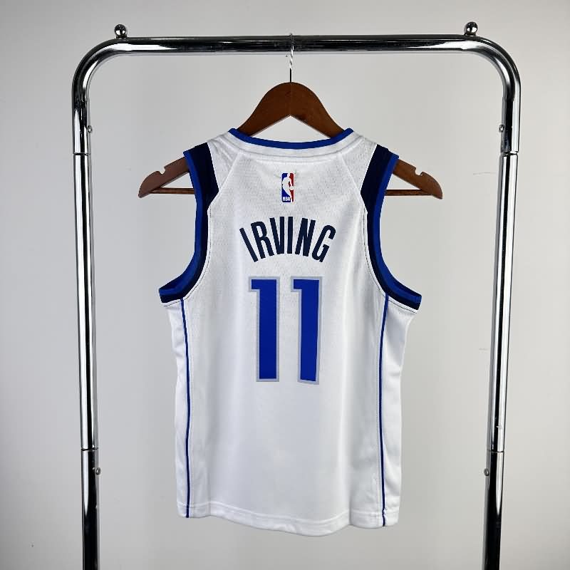 Dallas Mavericks 22/23 White Youth NBA Jersey (Hot Press)