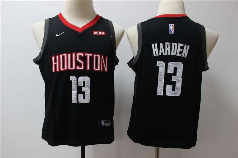 Houston Rockets #13 HARDEN Black Youth Basketball Jersey (Stitched)