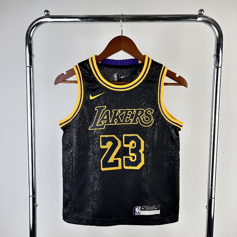 Los Angeles Lakers 2020 Black City Youth NBA Jersey (Hot Press)