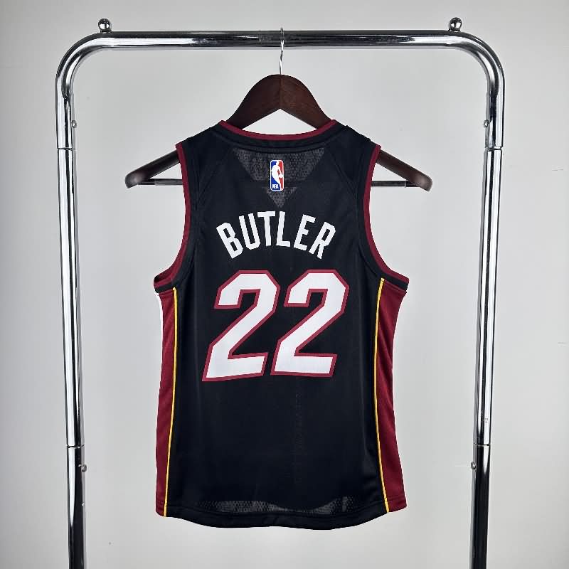 Miami Heat Black Black Youth NBA Jersey (Hot Press)