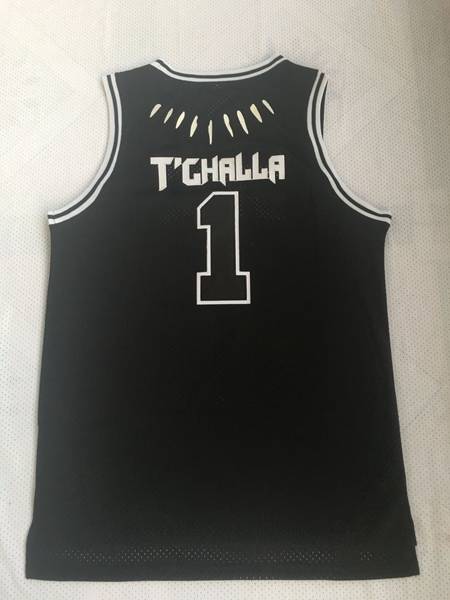 Movie #1 TGHALLA Black Basketball Jersey (Stitched)