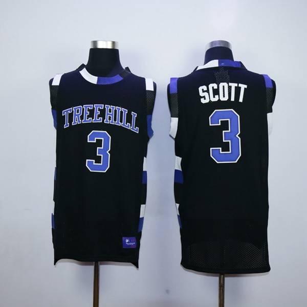 Movie #3 SCOTT Black Basketball Jersey (Stitched)