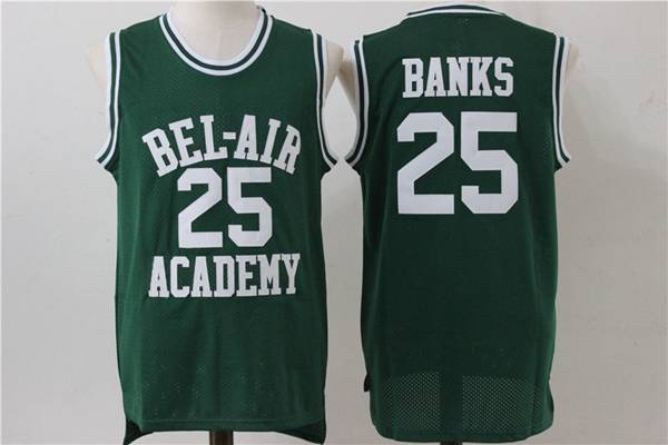 Movie #25 BANKS Green Basketball Jersey (Stitched)