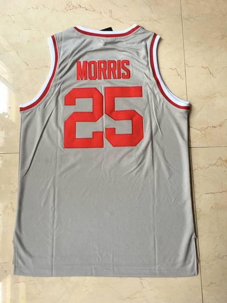 Movie #25 MORRIS Grey Basketball Jersey (Stitched)