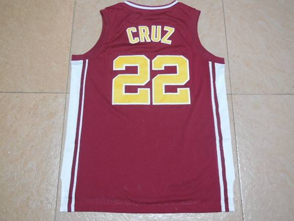 Movie #22 CRUZ Red Basketball Jersey (Stitched)