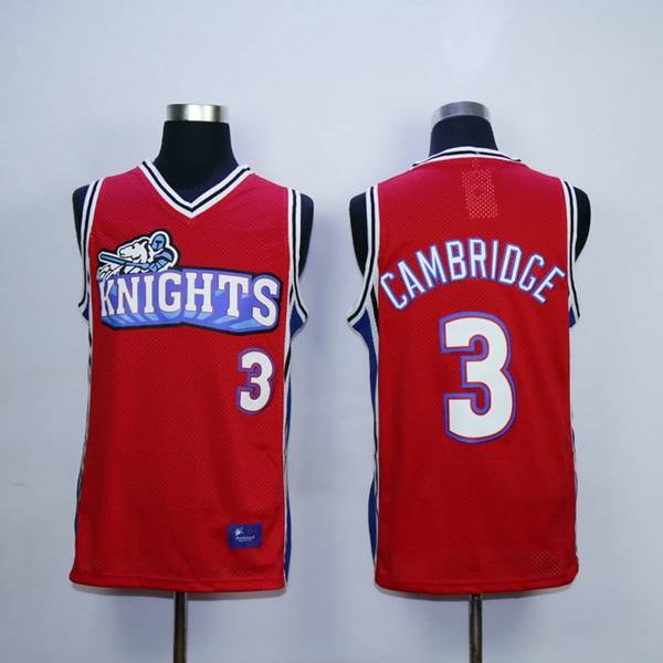 Movie #3 CAMBRIDGE Red Basketball Jersey (Stitched)