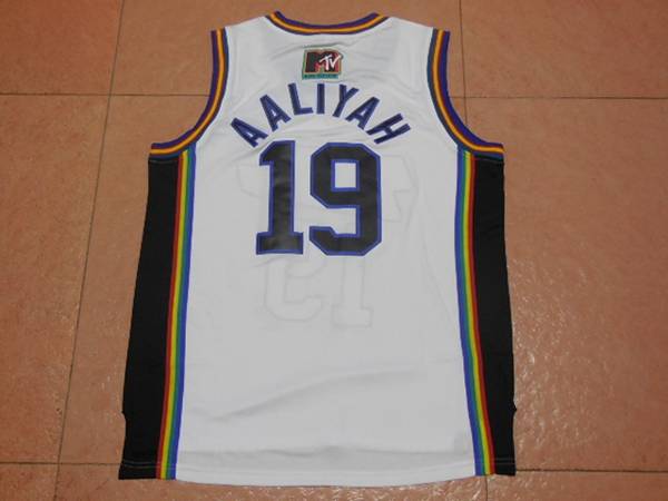 Movie #19 AALIYAH White Basketball Jersey (Stitched)