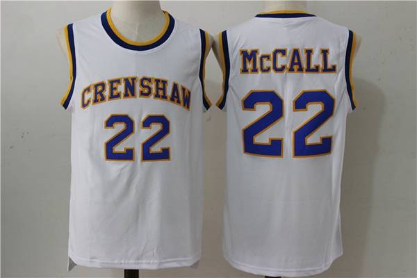 Movie #22 McCALL White Basketball Jersey (Stitched)