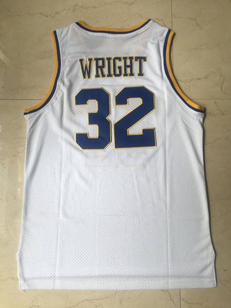 Movie #32 WRIGHT White Basketball Jersey (Stitched)