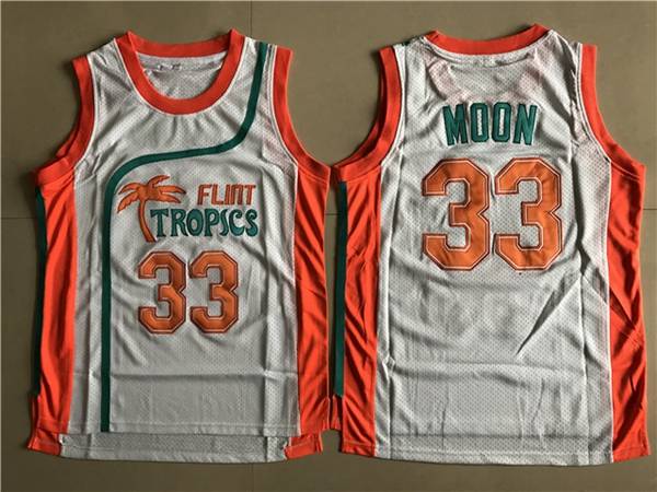 Movie #33 MOON White Basketball Jersey (Stitched)