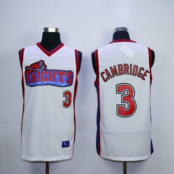 Movie #3 CAMBRIDGE White Basketball Jersey (Stitched)