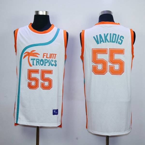 Movie #55 VAKIDIS White Basketball Jersey (Stitched)