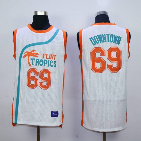 Movie #69 DOWNTOWN White Basketball Jersey (Stitched)