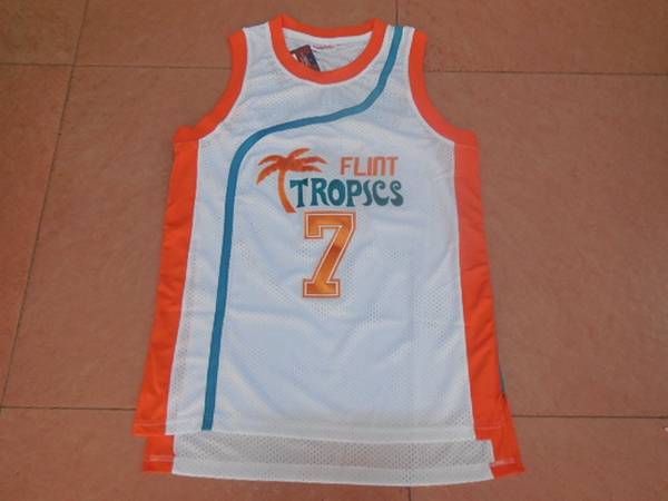 Movie BLACK #7 COFFEE White Basketball Jersey (Stitched)