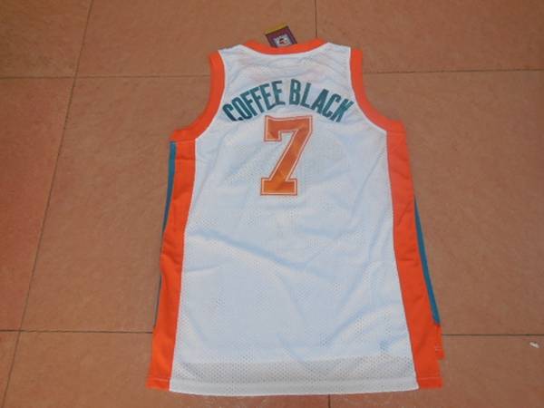 Movie BLACK #7 COFFEE White Basketball Jersey (Stitched)