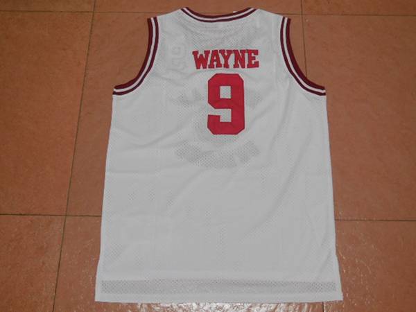 Movie #9 WAYNE White Basketball Jersey (Stitched)