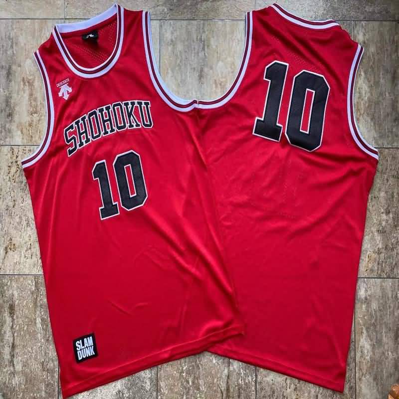 Movie Jam #10 Space Red Basketball Jersey (Closely Stitched)