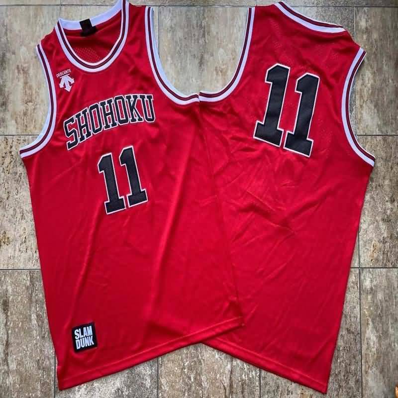 Movie Jam #11 Space Red Basketball Jersey (Closely Stitched)