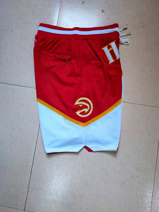 Atlanta Hawks Just Don Red White Basketball Shorts