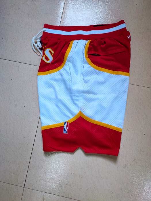 Atlanta Hawks Just Don Red White Basketball Shorts