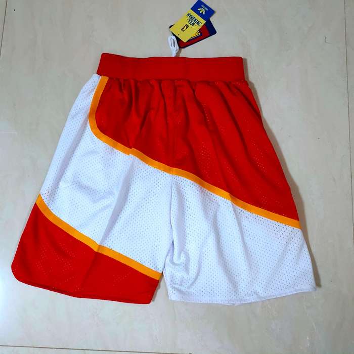 Atlanta Hawks Red White Basketball Shorts