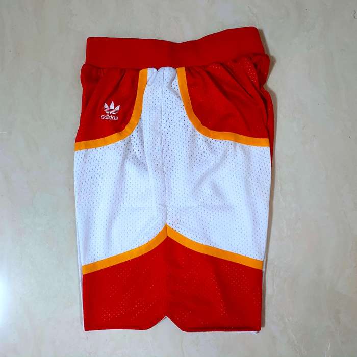 Atlanta Hawks Red White Basketball Shorts