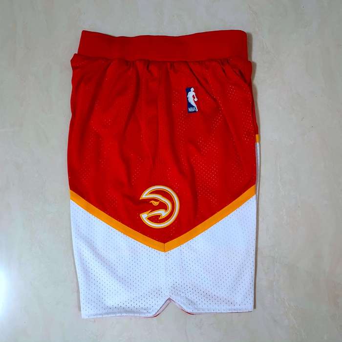 Atlanta Hawks Red White Basketball Shorts