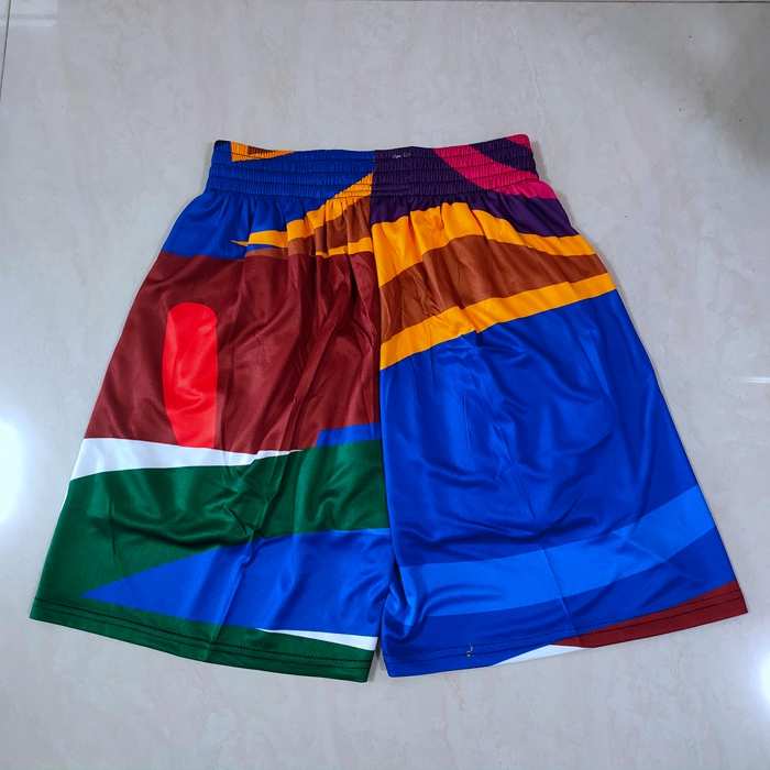 Boston Celtics Mitchell&Ness Red Blue Basketball Shorts