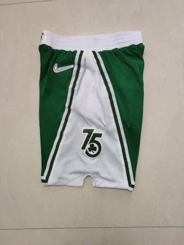 Boston Celtics Green Basketball Shorts 04