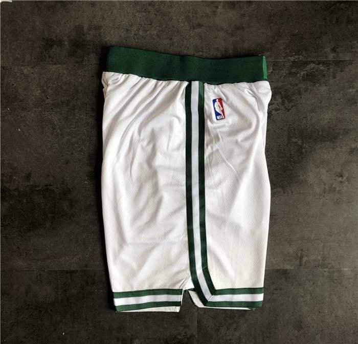 Boston Celtics White Basketball Shorts