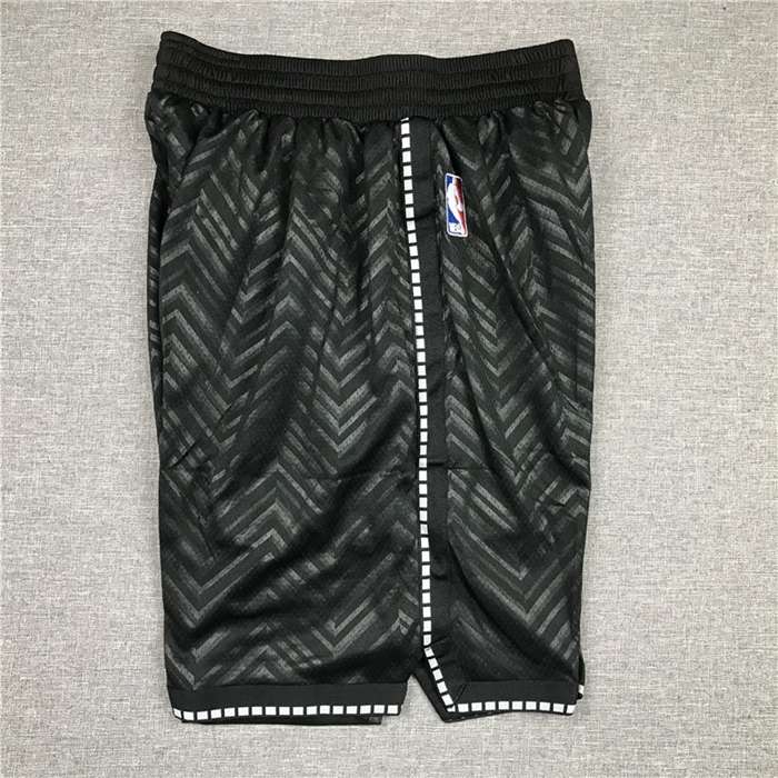 Brooklyn Nets Black Basketball Shorts 02