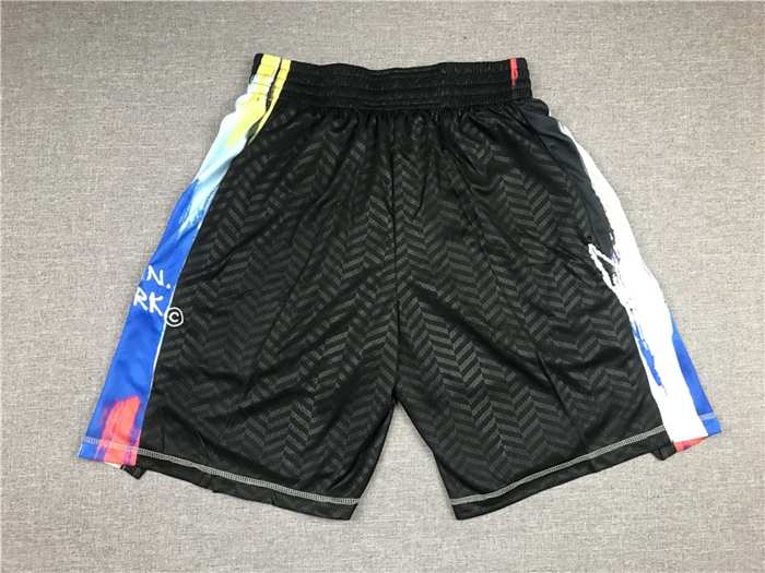 Brooklyn Nets Black City Basketball Shorts 02