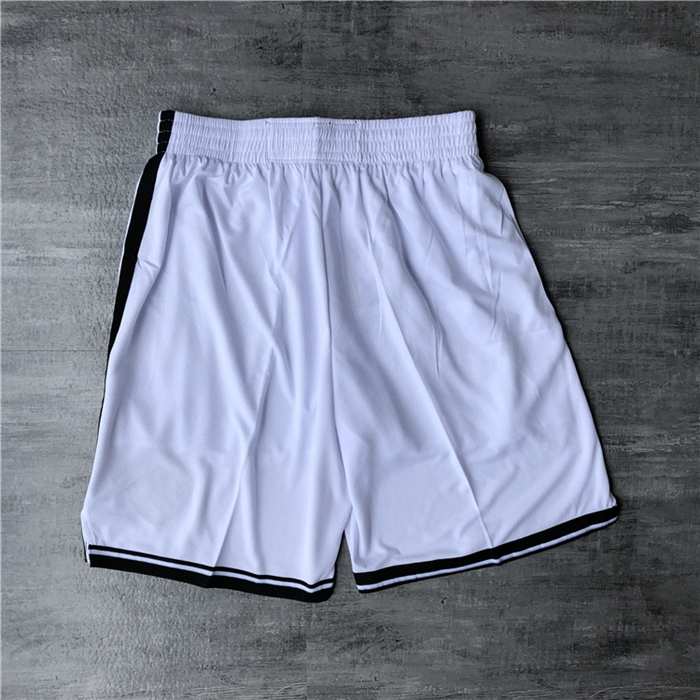 Brooklyn Nets White Basketball Shorts