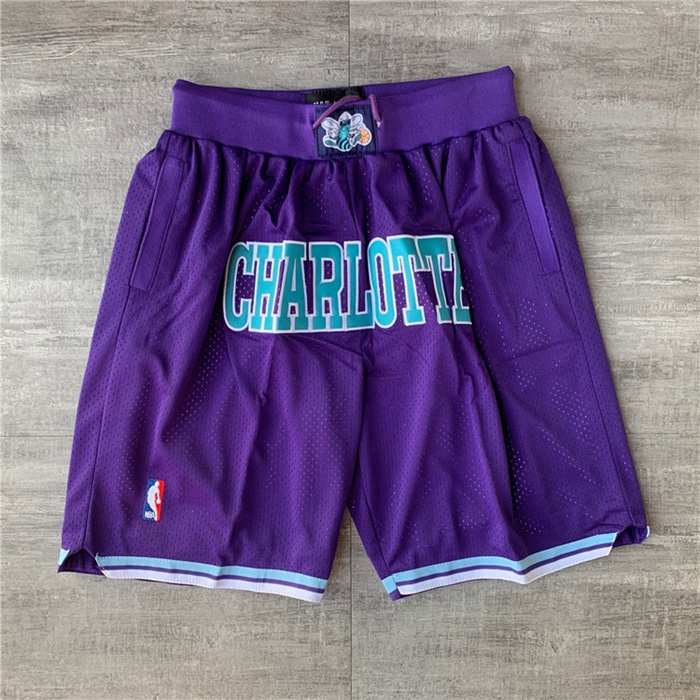 Charlotte Hornets Just Don Purple Basketball Shorts
