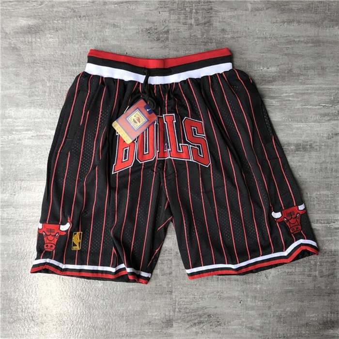 Chicago Bulls Just Don Black Basketball Shorts 02