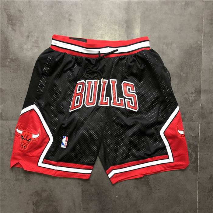 Chicago Bulls Just Don Black Basketball Shorts 03