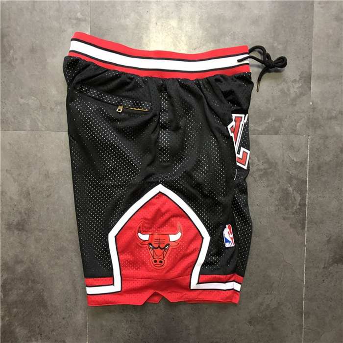 Chicago Bulls Just Don Black Basketball Shorts 03