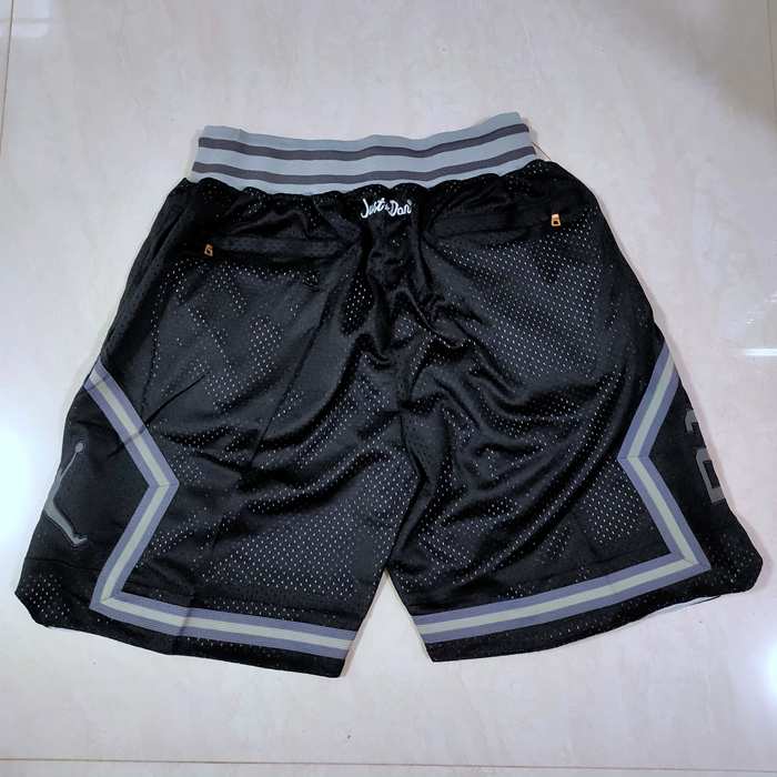 Chicago Bulls Just Don Black Basketball Shorts 04