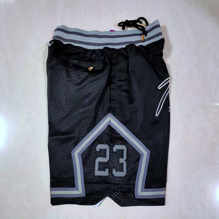 Chicago Bulls Just Don Black Basketball Shorts 04