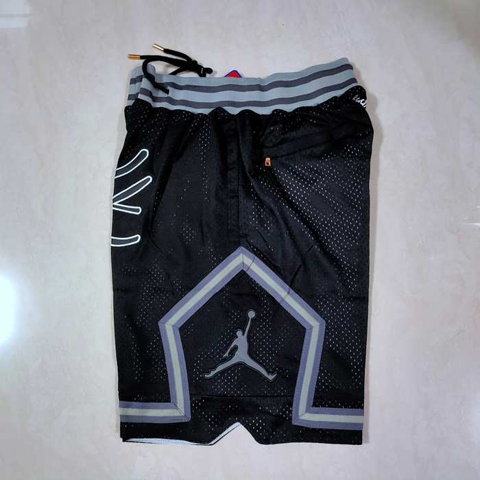 Chicago Bulls Just Don Black Basketball Shorts 04