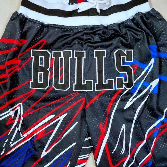 Chicago Bulls Just Don Black Basketball Shorts 05