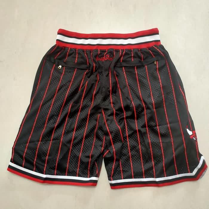 Chicago Bulls Just Don Black Basketball Shorts 06