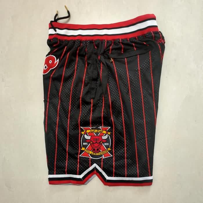 Chicago Bulls Just Don Black Basketball Shorts 06