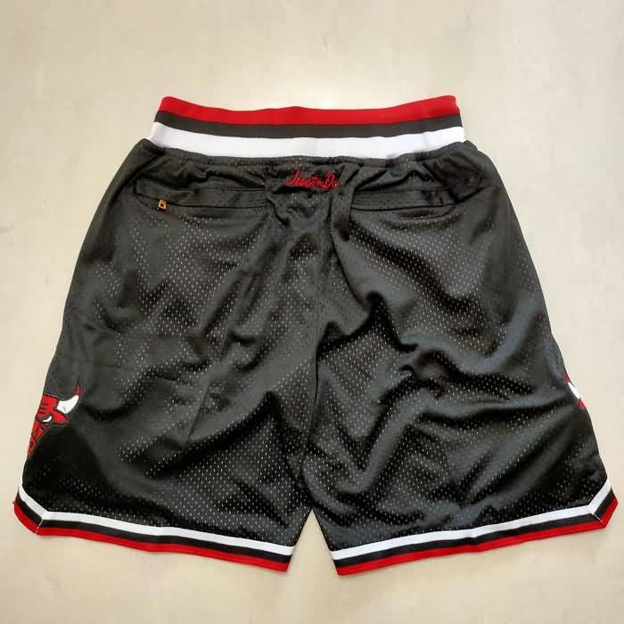 Chicago Bulls Just Don Black Basketball Shorts 07