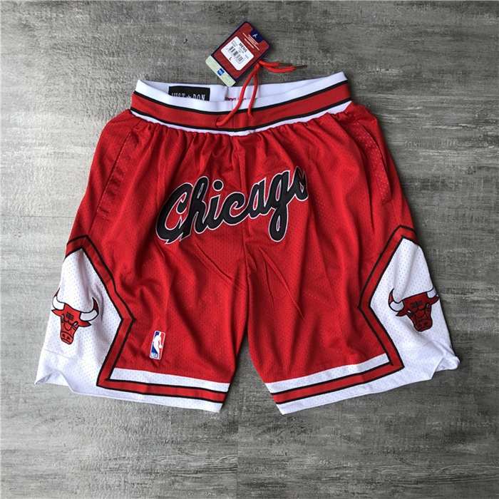 Chicago Bulls Just Don Red Basketball Shorts 02