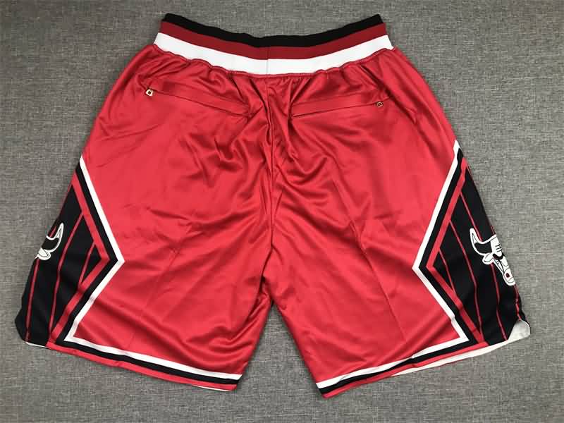 Chicago Bulls Just Don Red Basketball Shorts 05