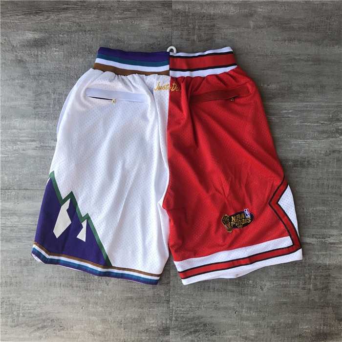 Chicago Bulls Jazz Just Utah Red White Basketball Shorts