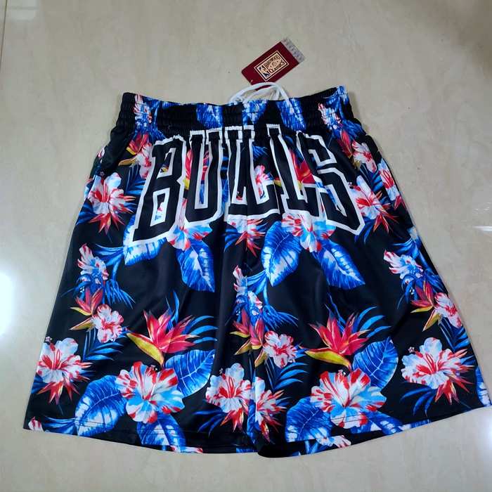 Chicago Bulls Mitchell&Ness Black Basketball Shorts 02