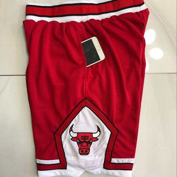 Chicago Bulls Mitchell&Ness Red Basketball Shorts 02